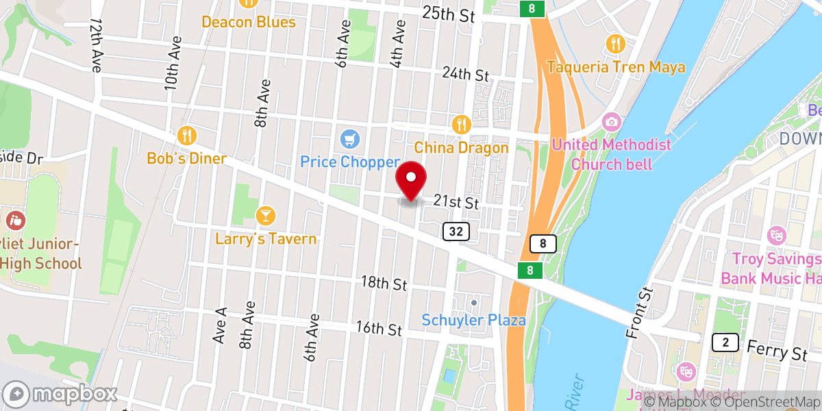 Map showing location of Saint Ann's Maronite Church