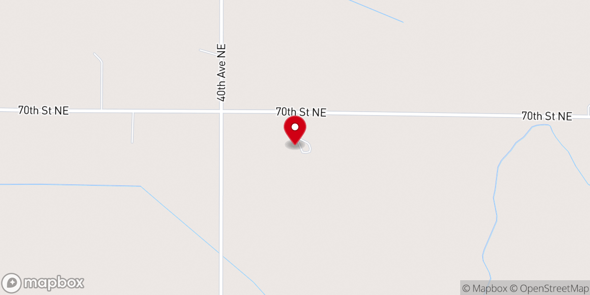 Map showing location of Buffalo Lake Lutheran Church of Grace