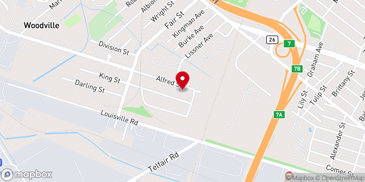Map showing location of Word First Christian Church