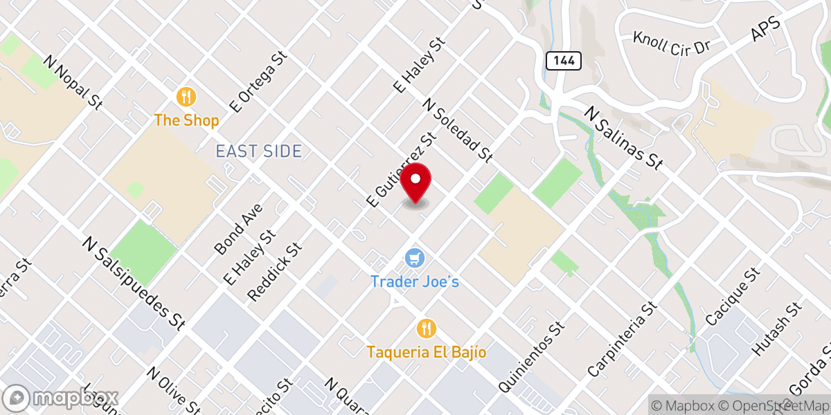 Map showing location of Buddhist Church Santa Barbara