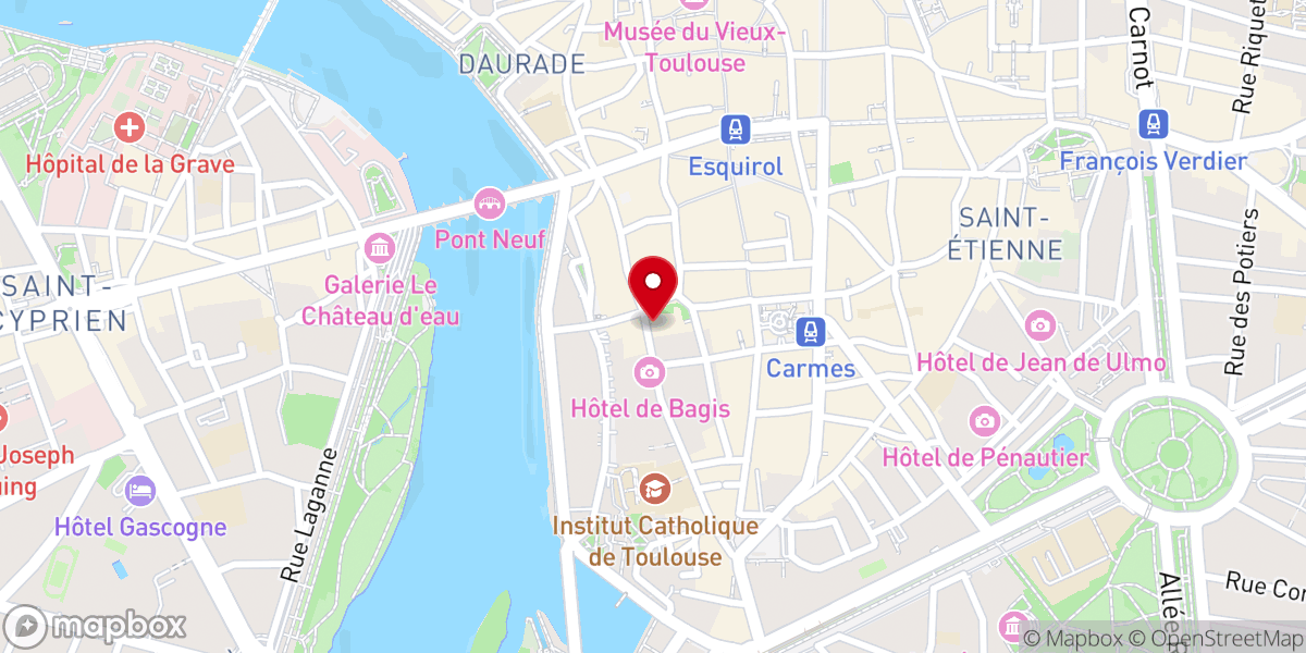 Map showing location of Église Notre-Dame de la Dalbade de Toulouse