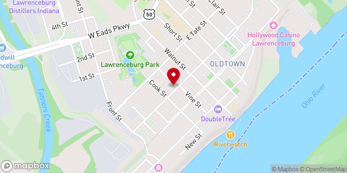 Map showing location of Trinity Episcopal Church