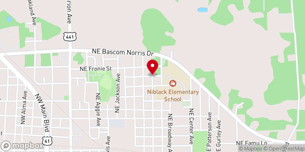 Map showing location of Grace Holiness Church