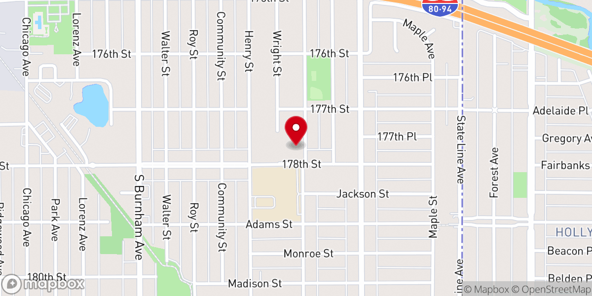 Map showing location of Cornerstone Church