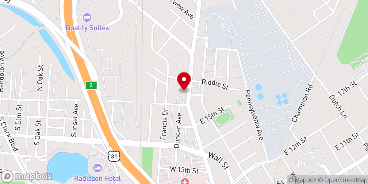 Map showing location of Community Kitchen Inc