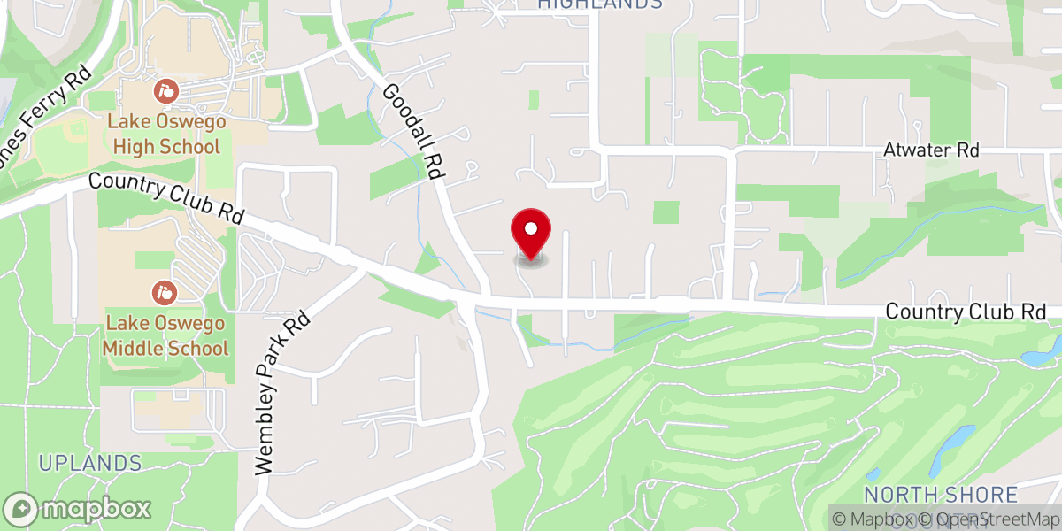 Map showing location of First Church of Christ, Scientist, Lake Oswego