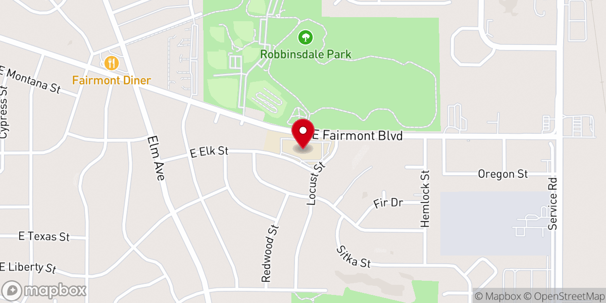 Map showing location of St Paul's Lutheran Church
