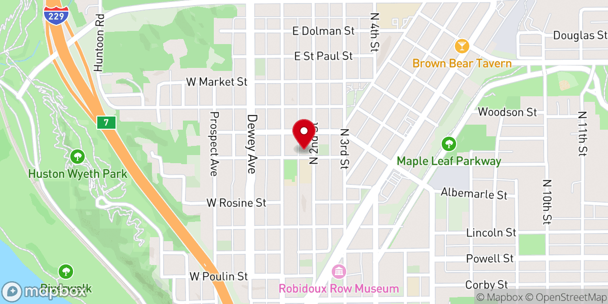 Map showing location of Saint Mary Catholic Church