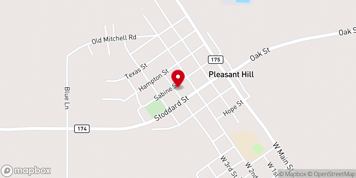 Map showing location of First United Pentecostal Church