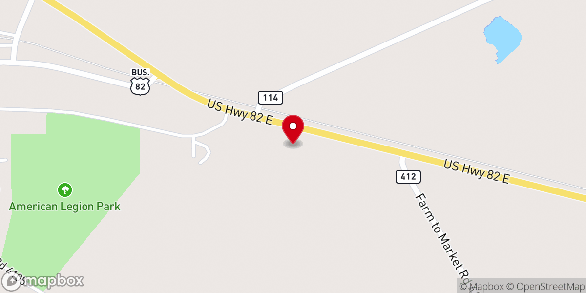 Map showing location of Eastside Church of Christ