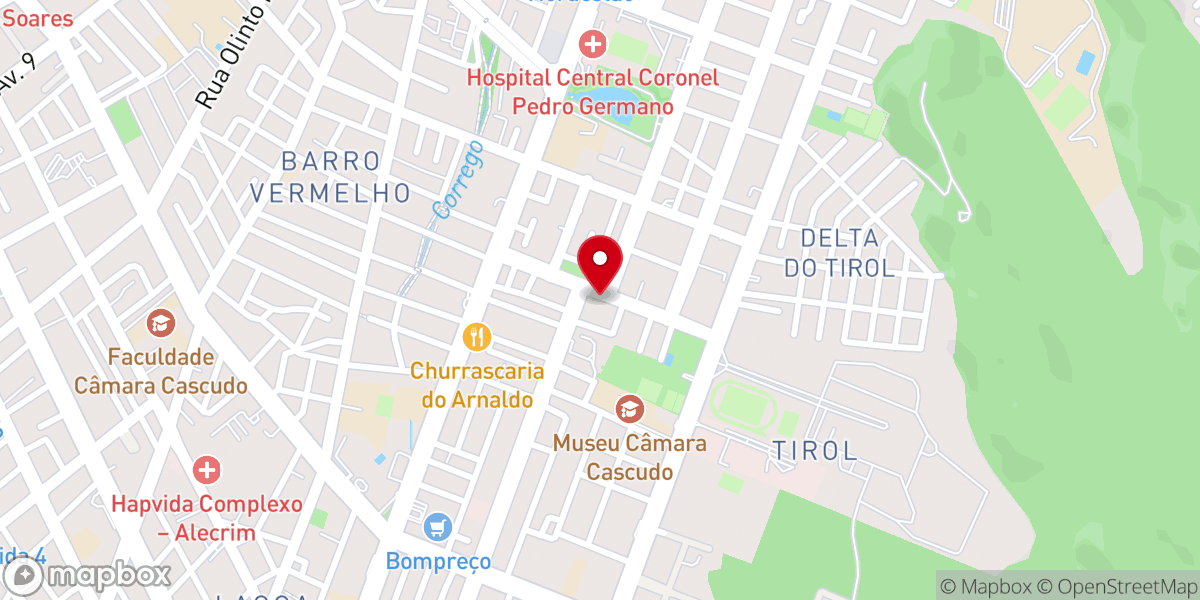 Map showing location of IEADERN - Assembléia de Deus - Cong. Tirol