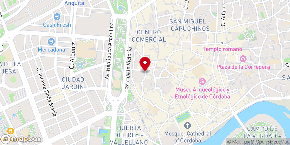 Map showing location of Parroquia de San Juan y Todos Los Santos
