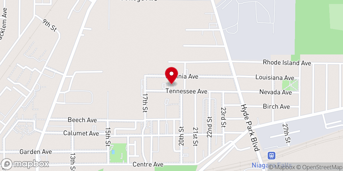 Map showing location of Highland Avenue Revitalization