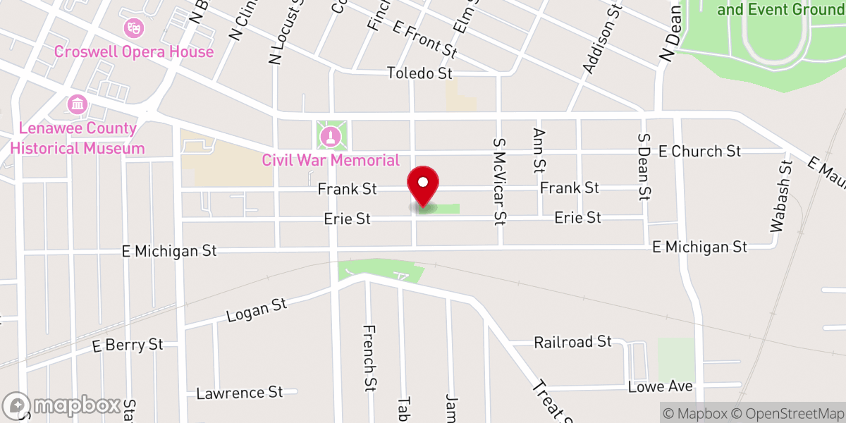 Map showing location of Parish Park