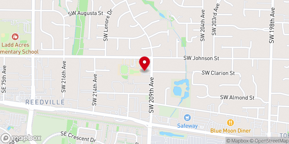 Map showing location of Reedville Presbyterian Church