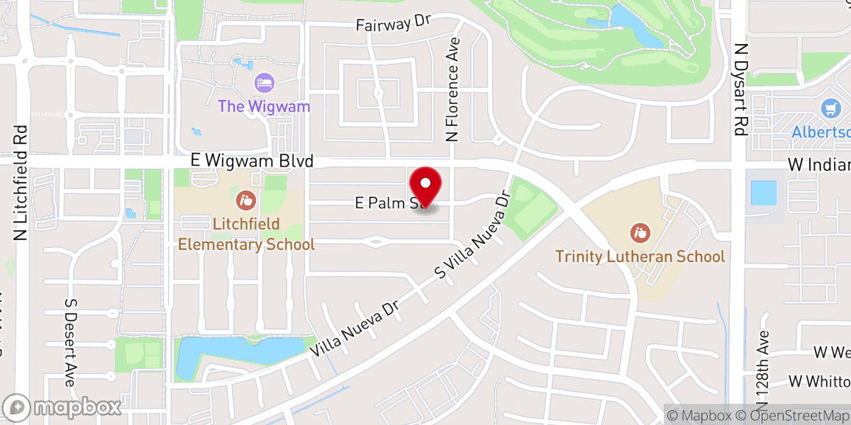 Map showing location of CertaPro Painters of The West Valley, AZ