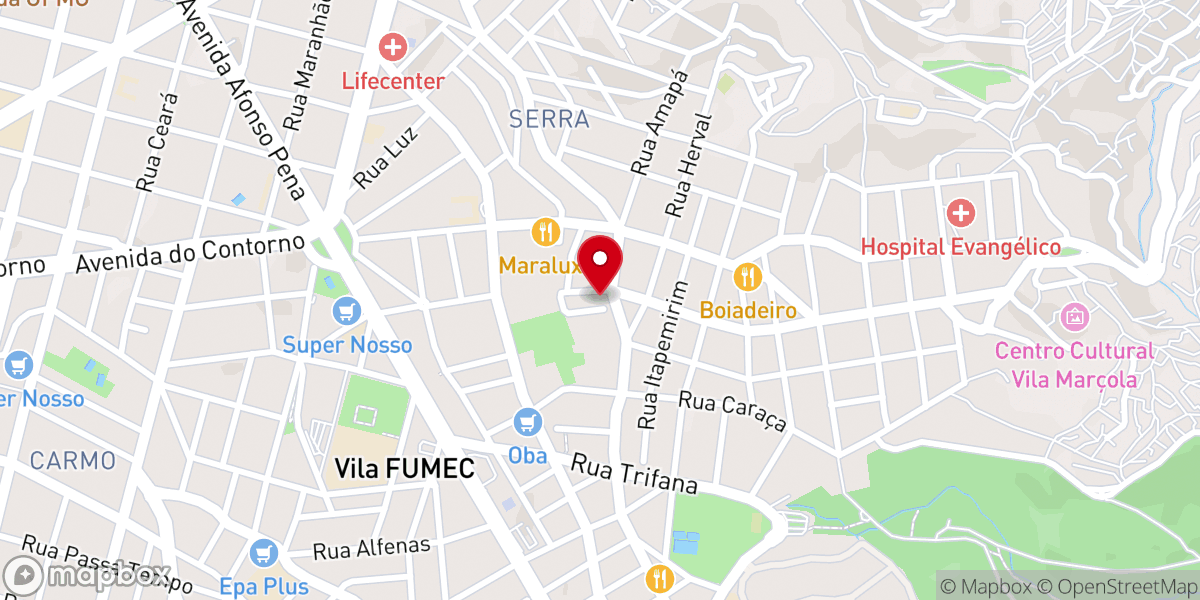 Map showing location of Paróquia São João Evangelista