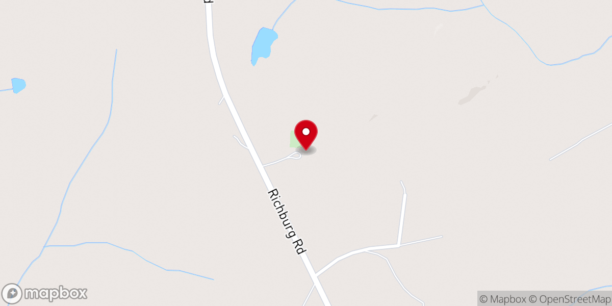 Map showing location of Cedar Shoals Church