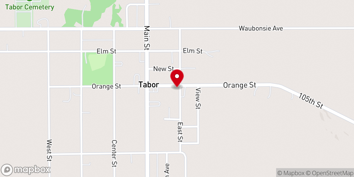 Map showing location of United Methodist Church