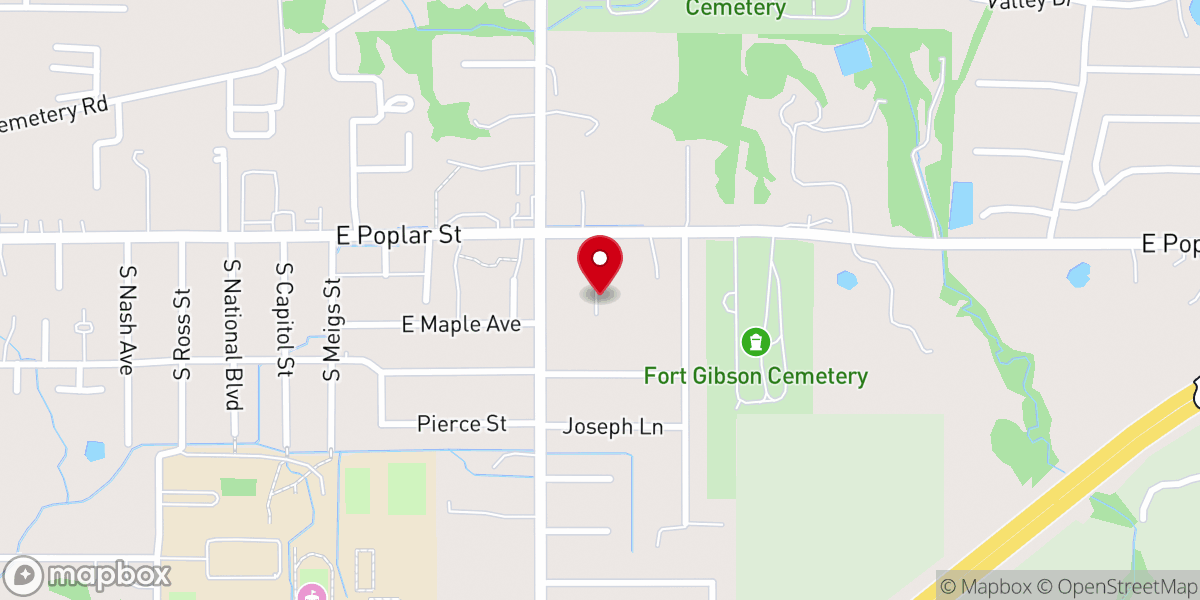 Map showing location of Fellowship Bible Church