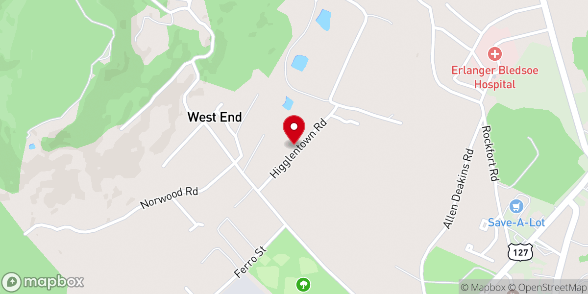 Map showing location of Mount Zion Church