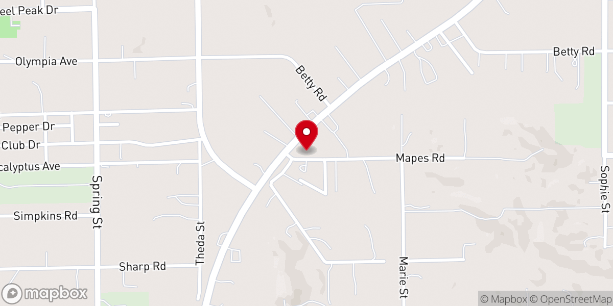 Map showing location of Perris Valley Bible Tabernacle