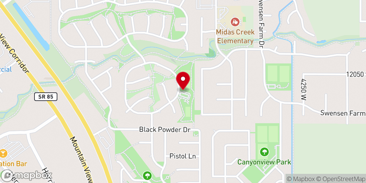 Map showing location of Copper Creek Park