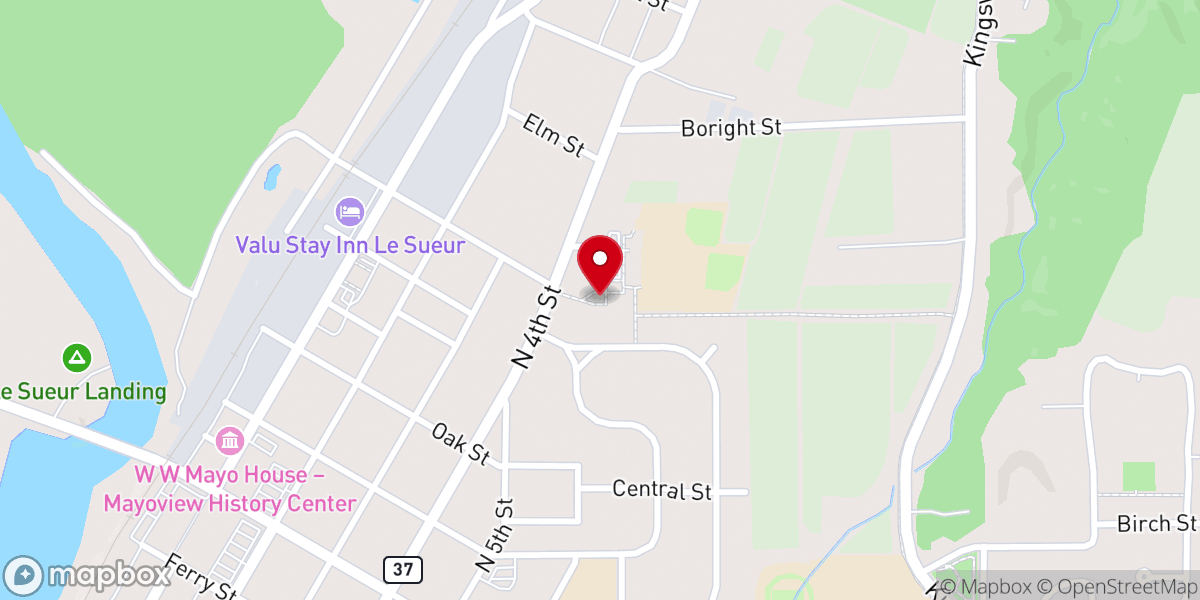 Map showing location of St Anne's Parish Center