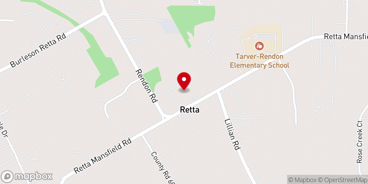 Map showing location of Retta Baptist Church