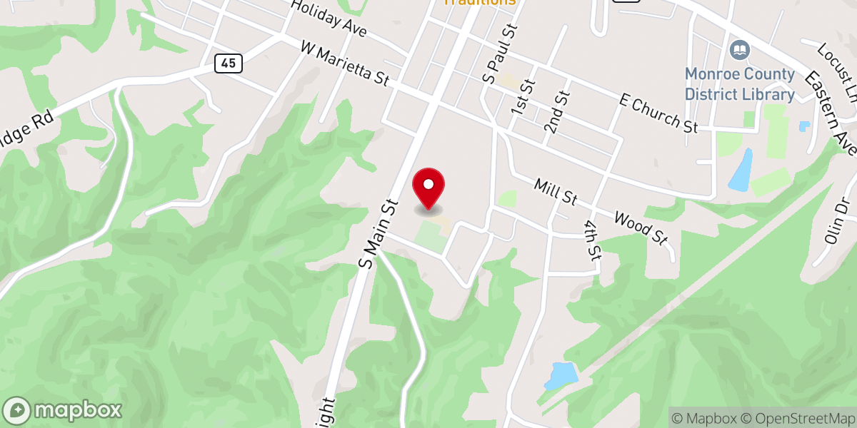 Map showing location of St. Sylvester Central School