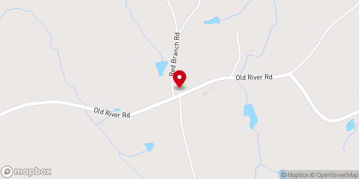 Map showing location of Red Branch Baptist Church