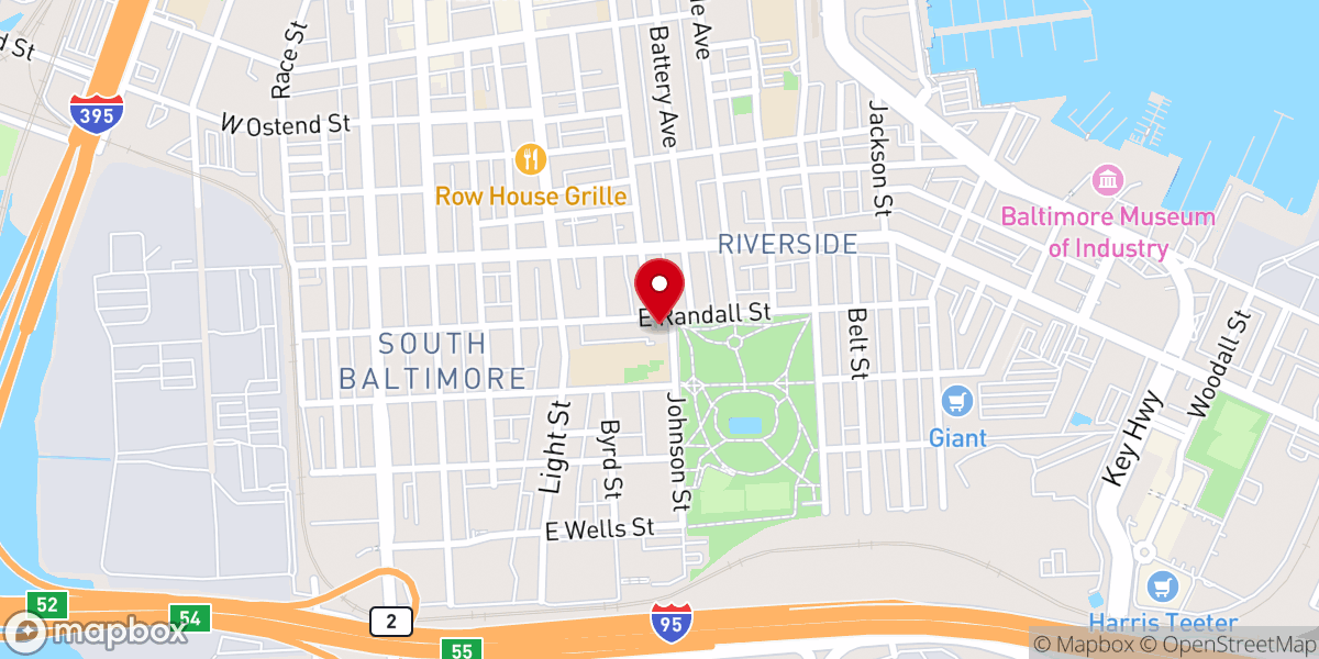 Map showing location of The Foundry Church: Baltimore
