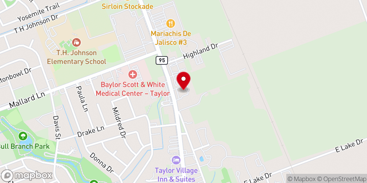 Map showing location of Oasis Church Taylor