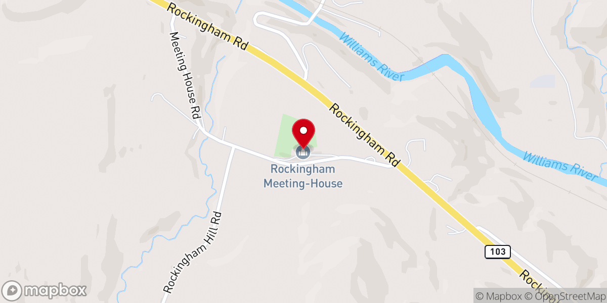 Map showing location of Rockingham Meeting House