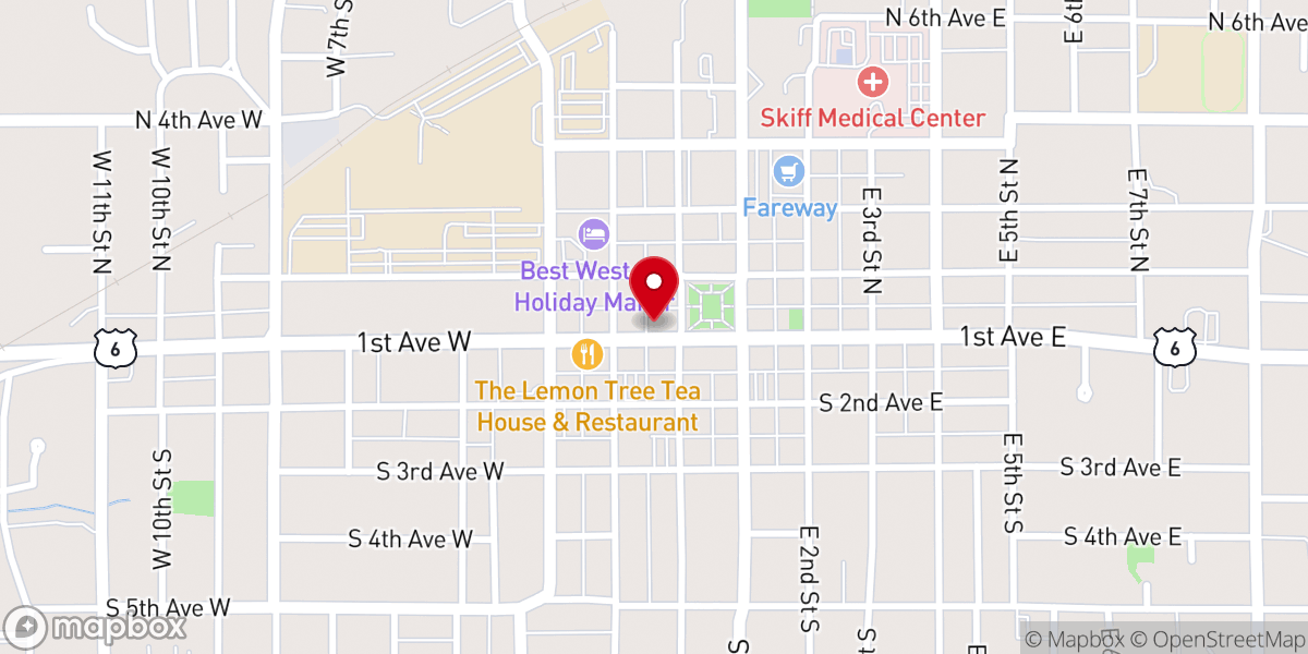 Map showing location of Stacy's Sweetstuff