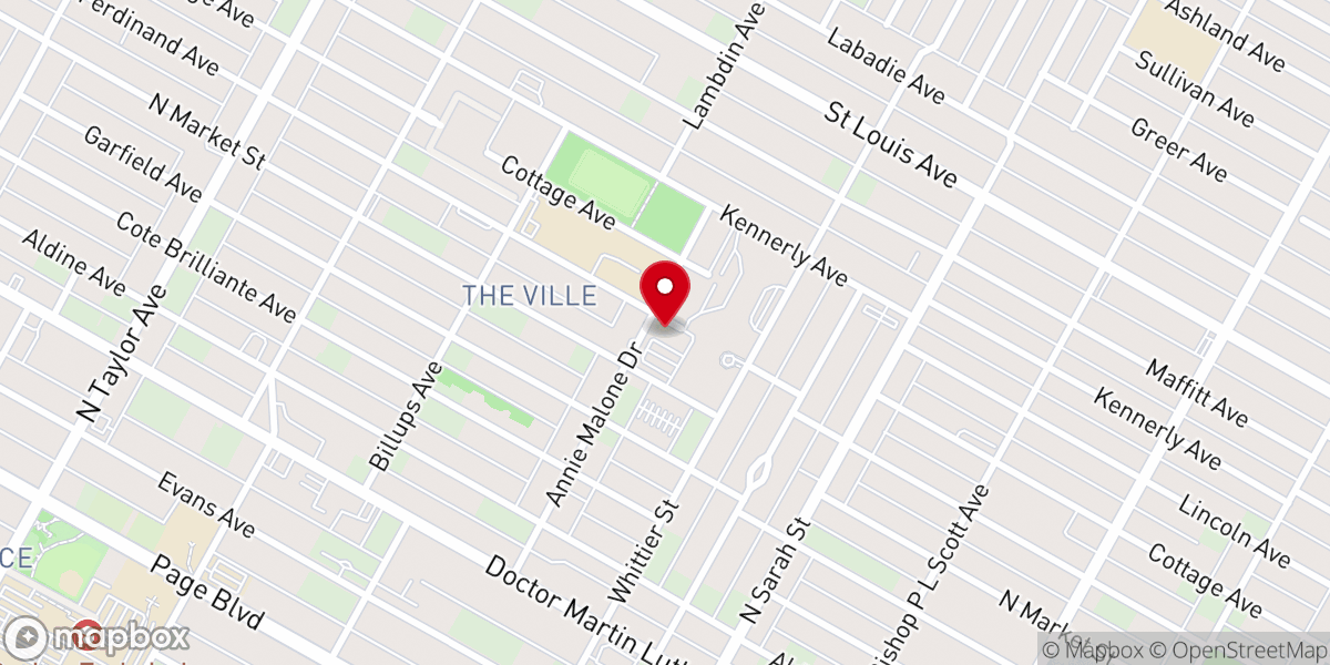 Map showing location of Saint Philip's Evangelical Lutheran Church