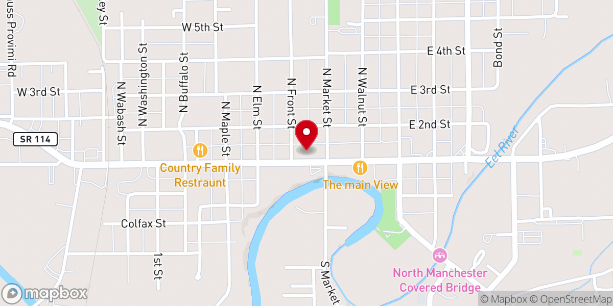 Map showing location of Victory Christian Fellowship