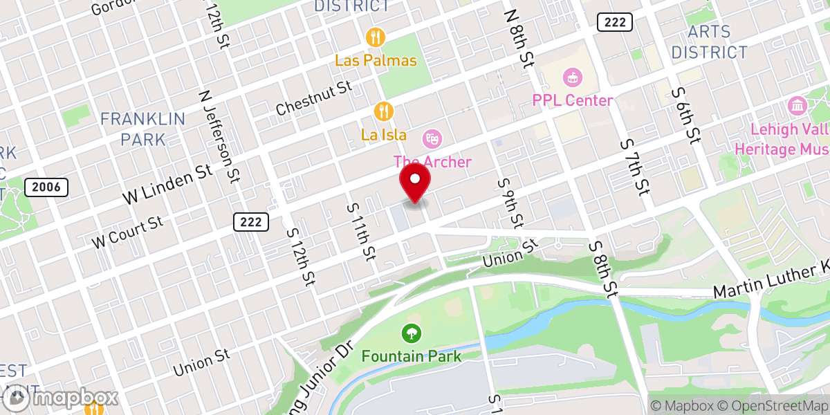 Map showing location of Iglesia de Restauración Unidos en Cristo