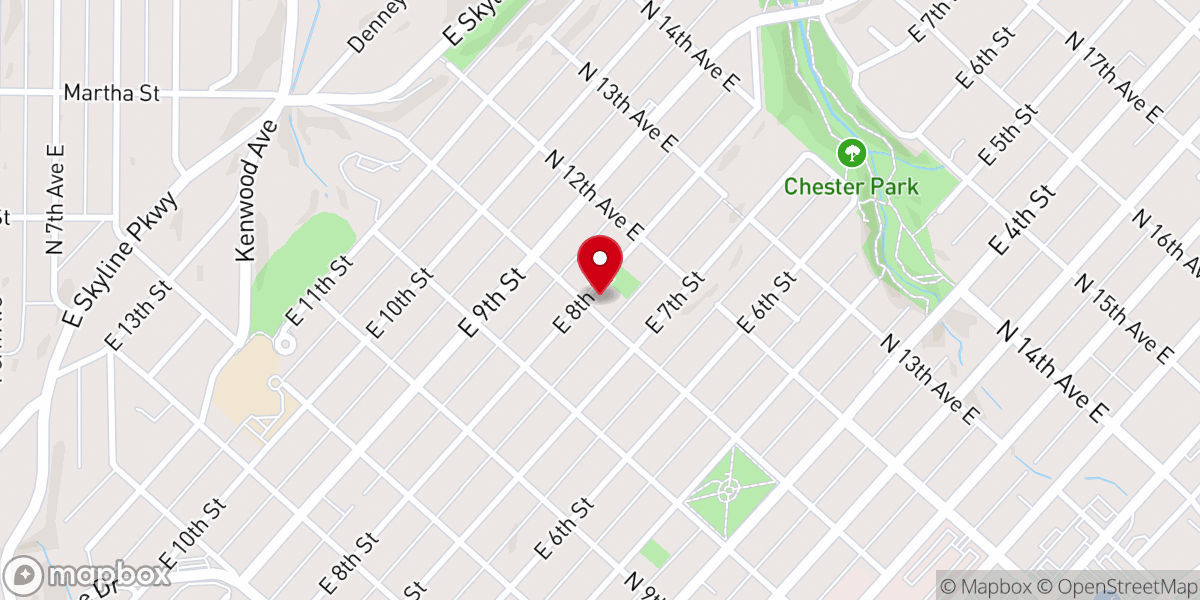 Map showing location of Trinity Lutheran Church