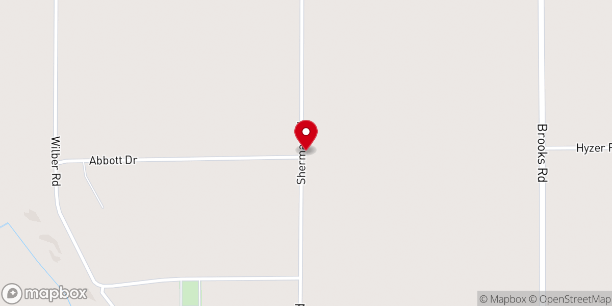 Map showing location of Wilber United Methodist Church