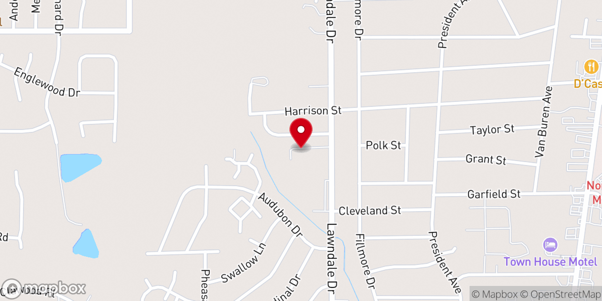 Map showing location of Lee Acres Church of Christ