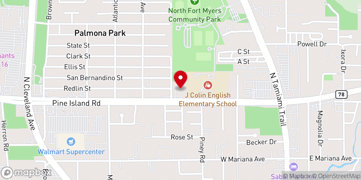 Map showing location of North Fort Myers Church of Christ