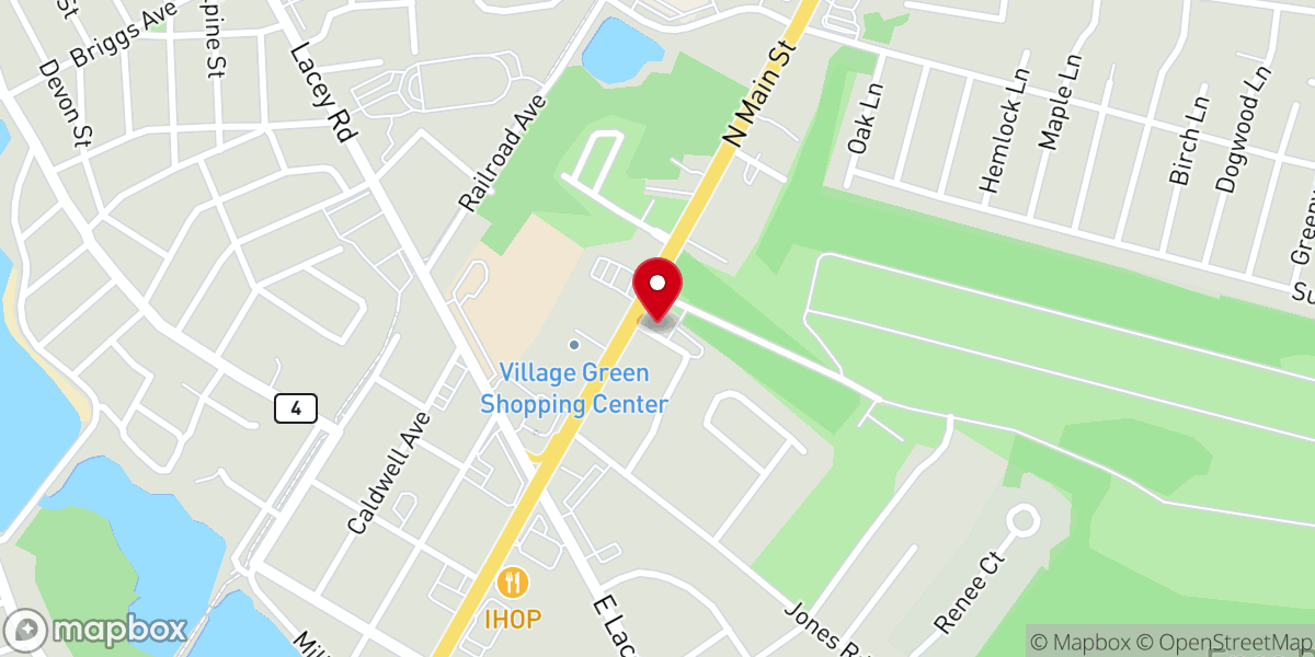 Map showing location of Forked River Presbyterian Church