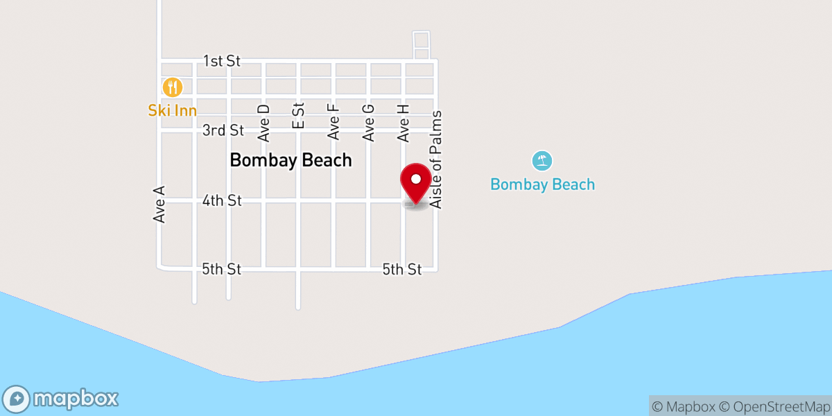 Map showing location of Seaside Baptist Church