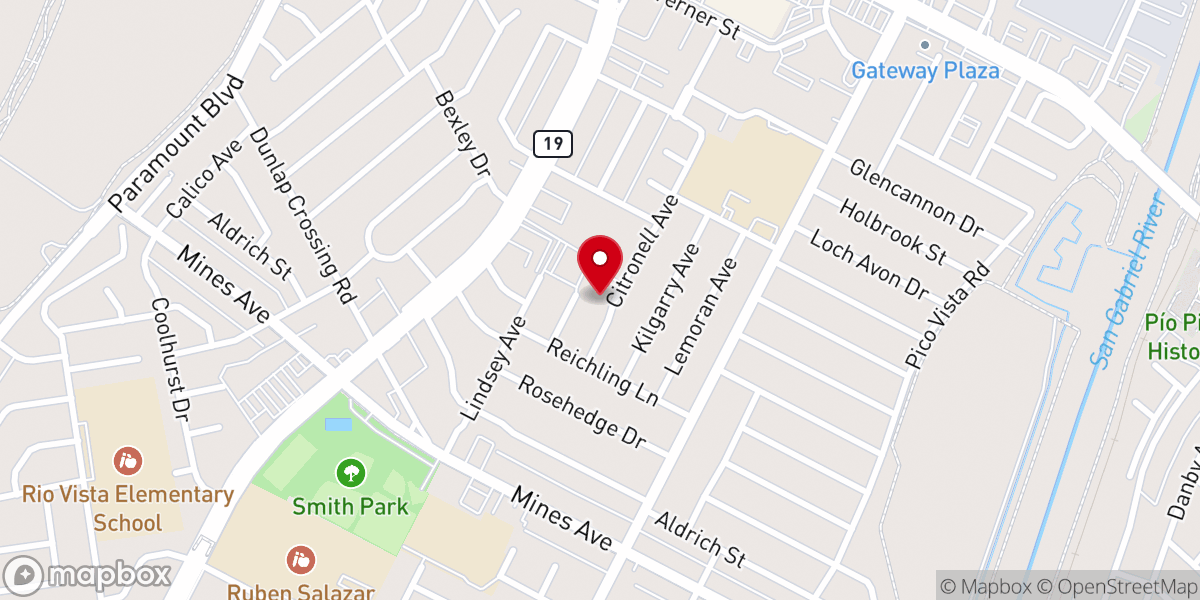 Map showing location of St Hilary Church - Office