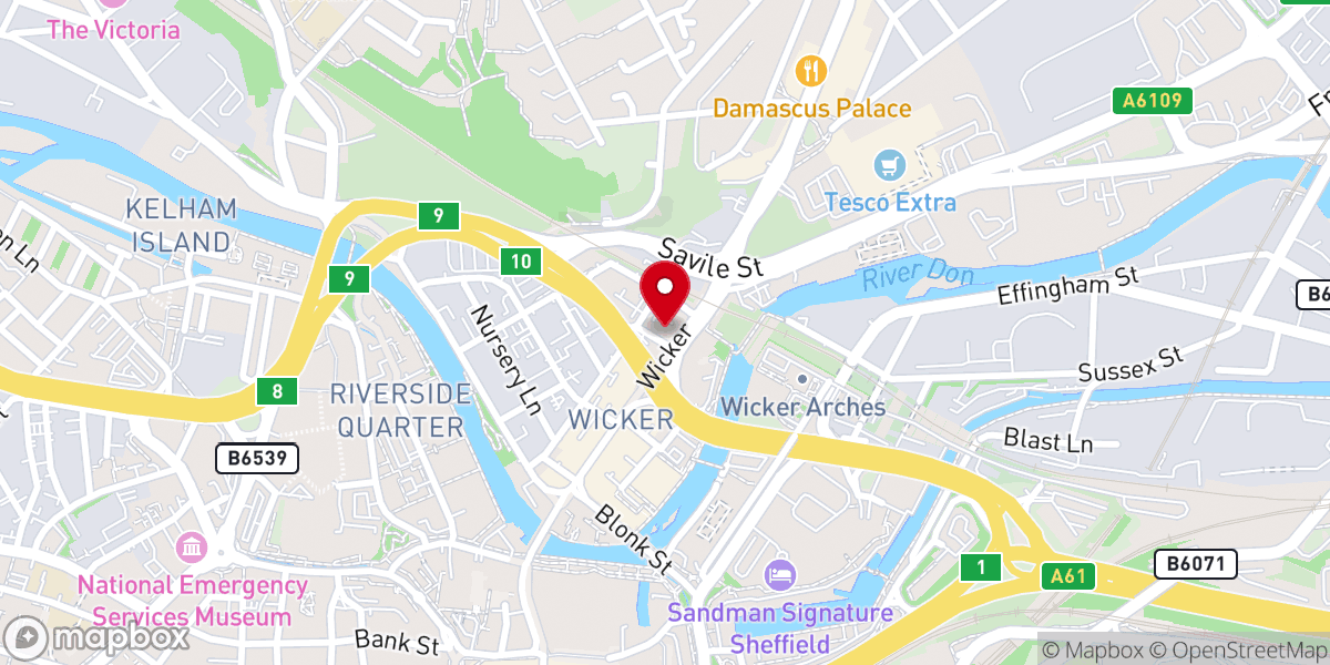 Map showing location of Destiny House Church