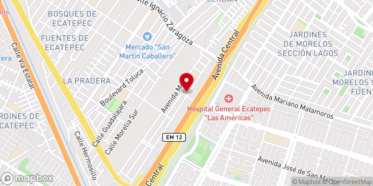 Map showing location of Parroquia de la Divina Providencia