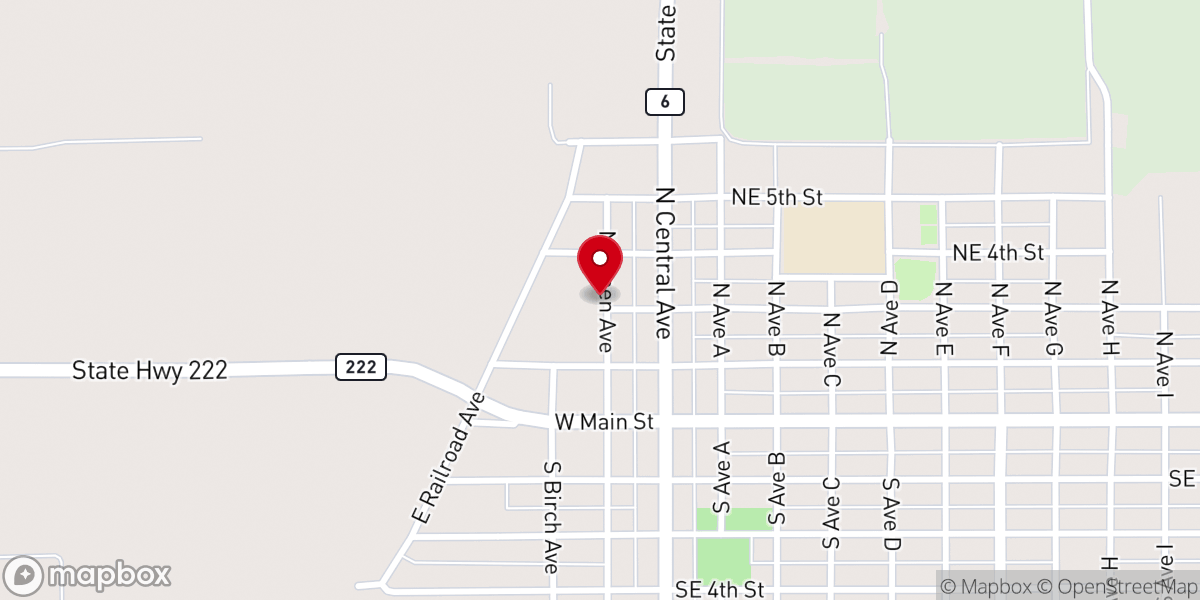 Map showing location of Liberty Community Church of God in Christ