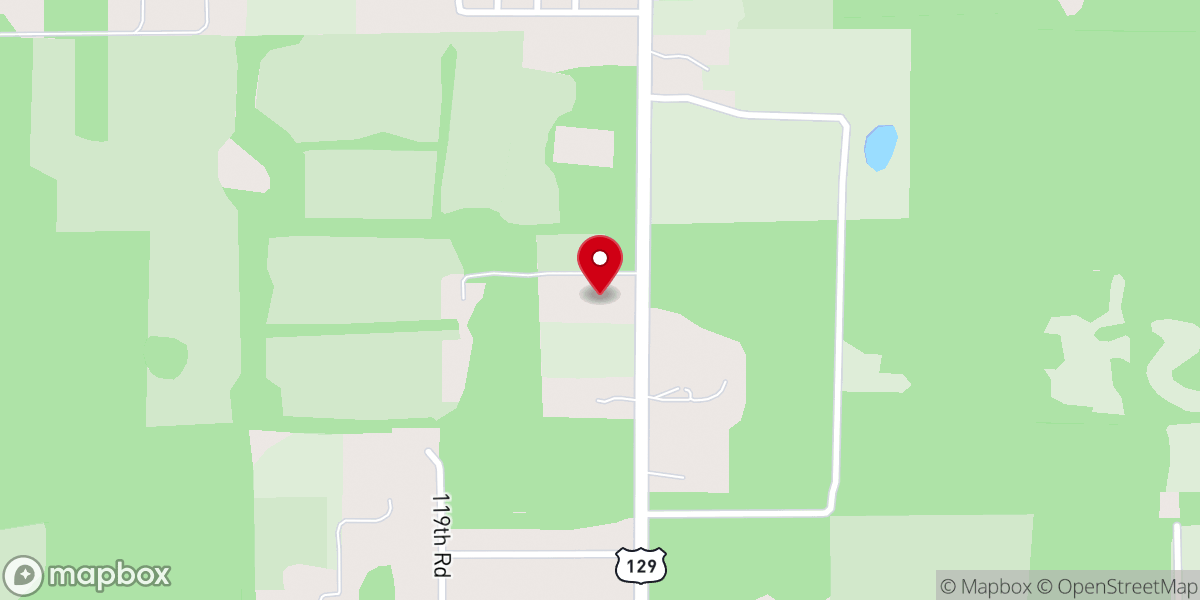 Map showing location of Live Oak Community Church of God
