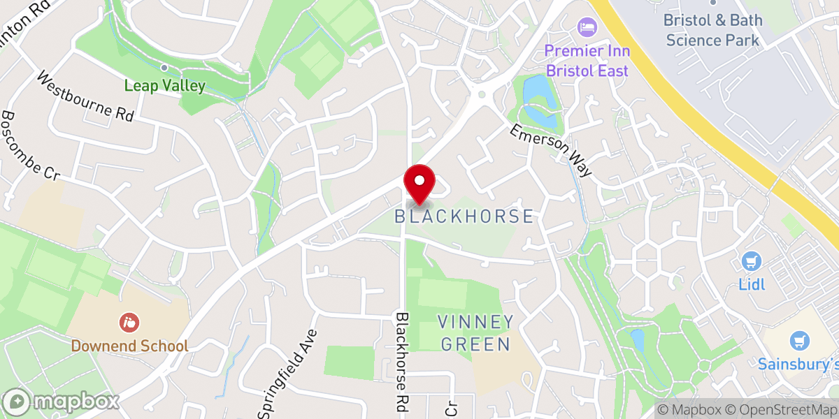 Map showing location of Bridge Church Bristol